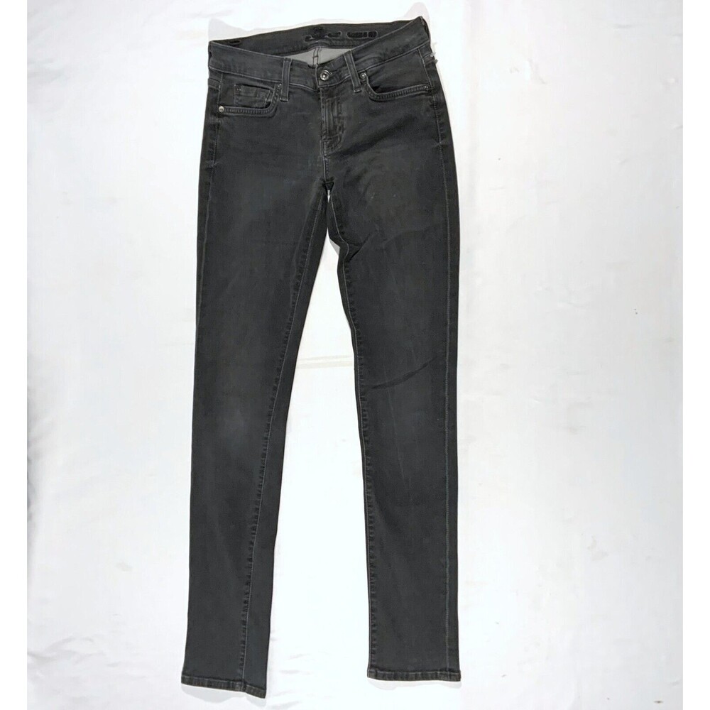 7 For All Mankind Women's Roxanne Skinny Jeans Denim Stretch Grey Sz 26 Stains